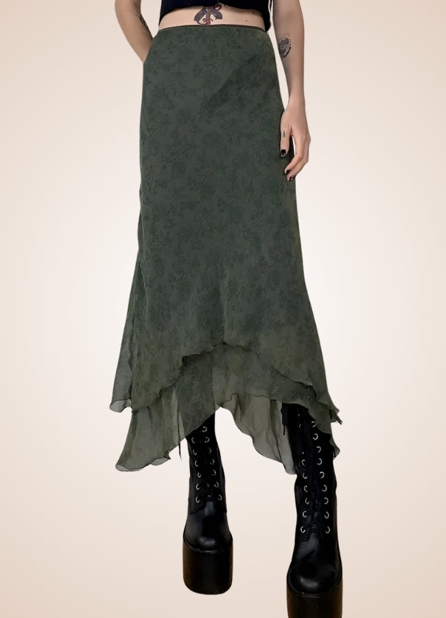 Gothic Floral Pattern Skirt UK