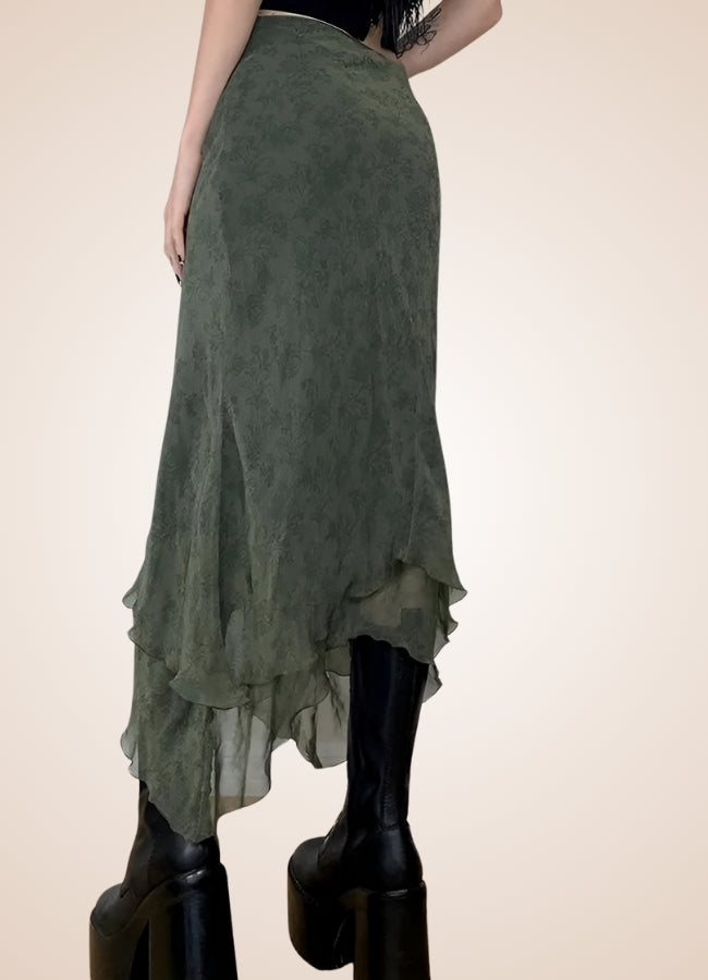 Gothic Floral Pattern Skirt UK