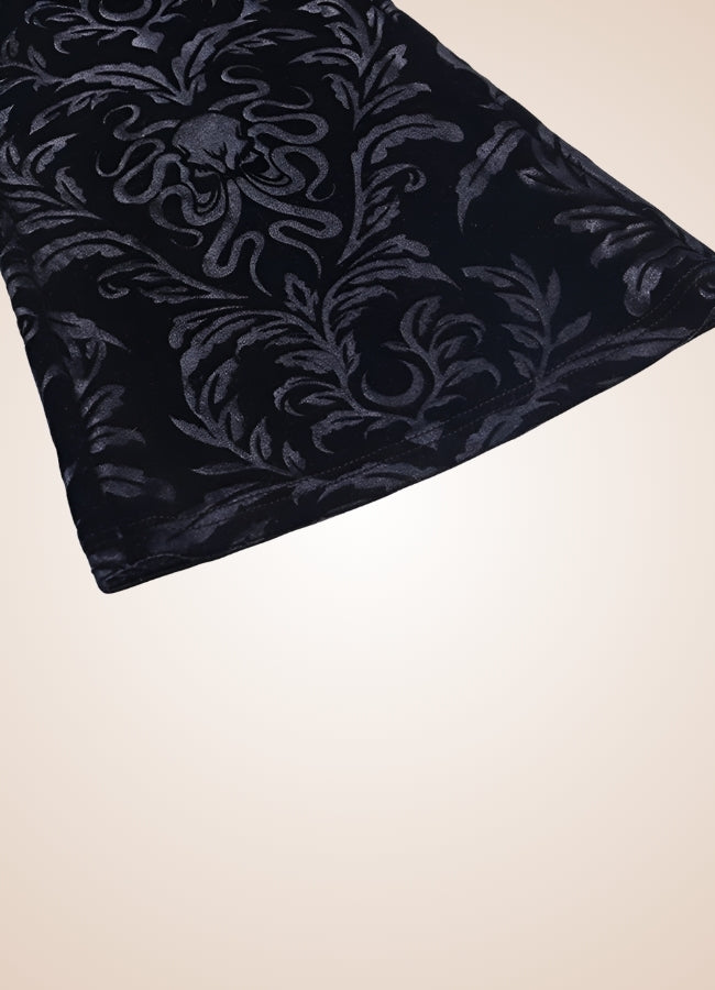 Gothic High Waist Jacquard Pants UK