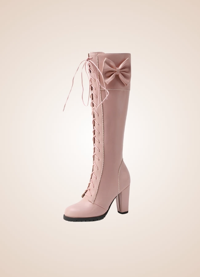 Gothic Knee High Combat Boots UK