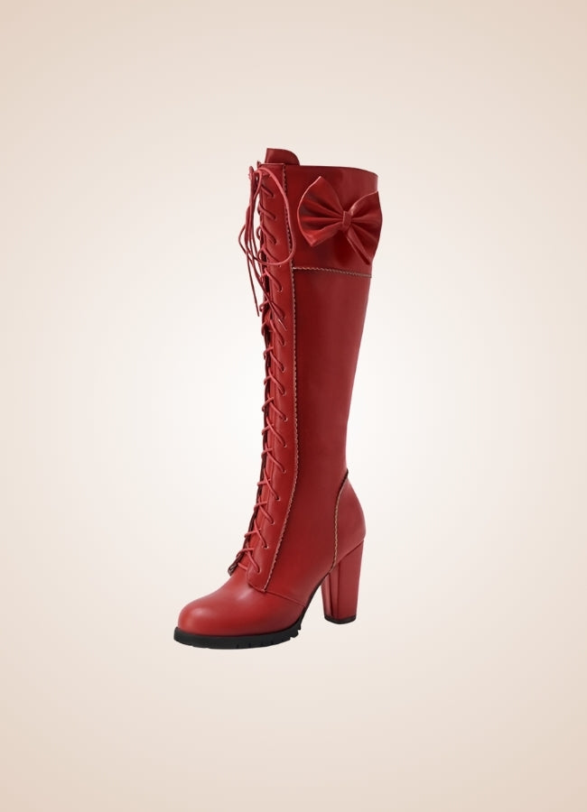 Gothic Knee High Combat Boots UK