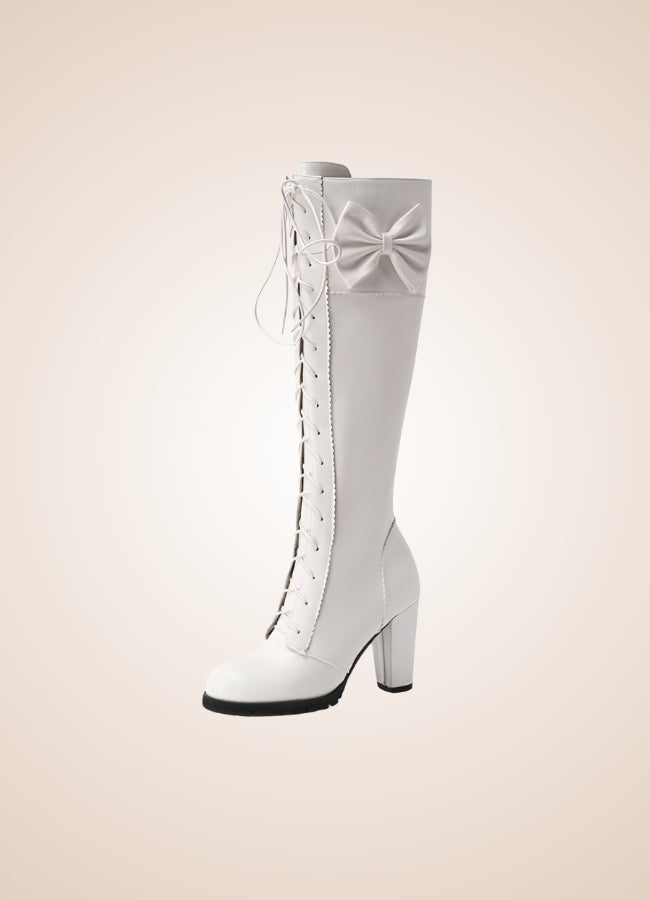 Gothic Knee High Combat Boots UK