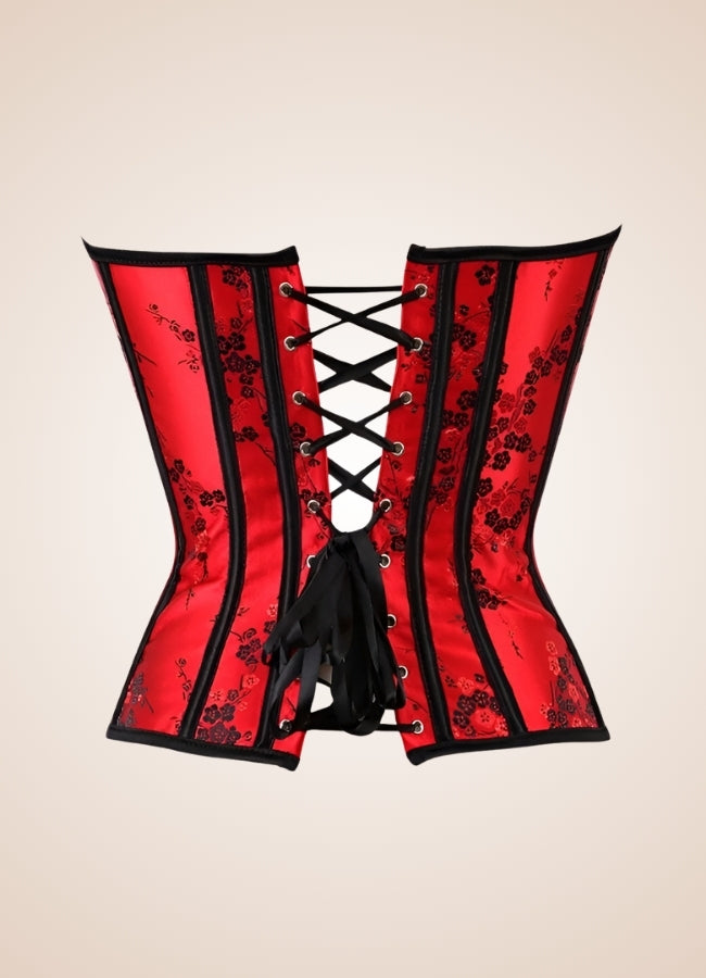 Gothic Lace Up Flower Corset UK