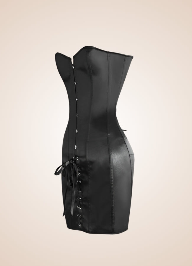 Gothic Lace Up Long Corset UK