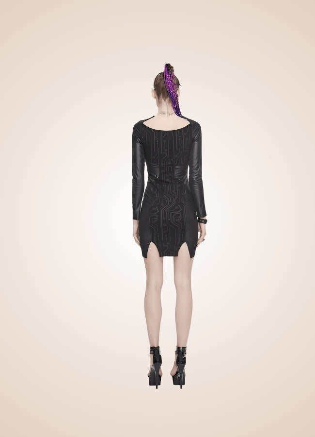 Gothic Long Sleeve Mini Dress UK