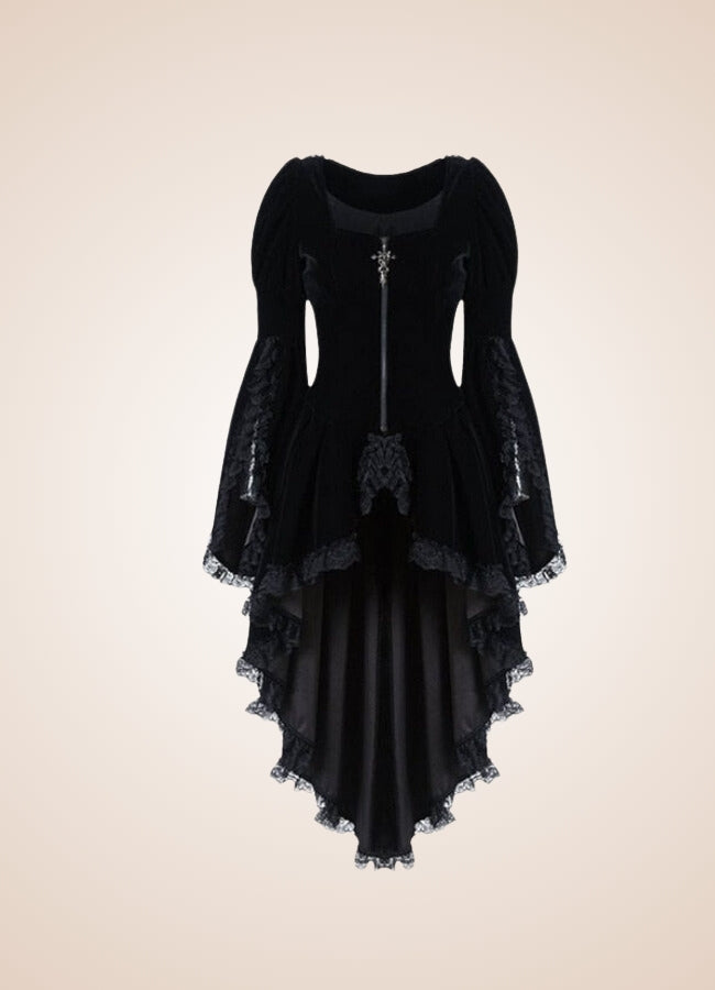 Gothic Medieval Long Sleeve Dress UK