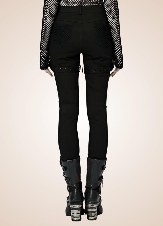 Gothic Punk Hollow Mesh Pants UK