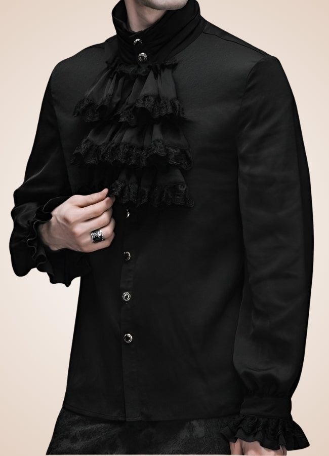 Gothic Ruffle Steampunk Shirt UK