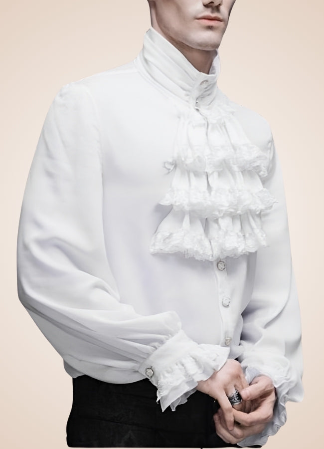 Gothic Ruffle Steampunk Shirt UK