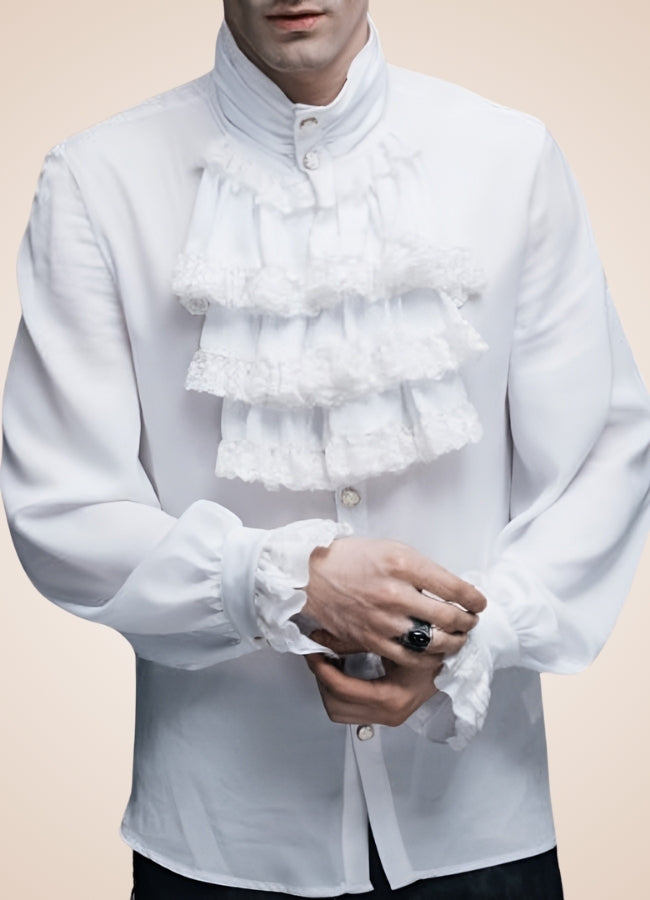Gothic Ruffle Steampunk Shirt UK