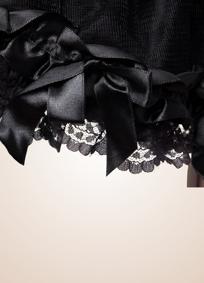 Gothic Ruffled Mini Skirt UK
