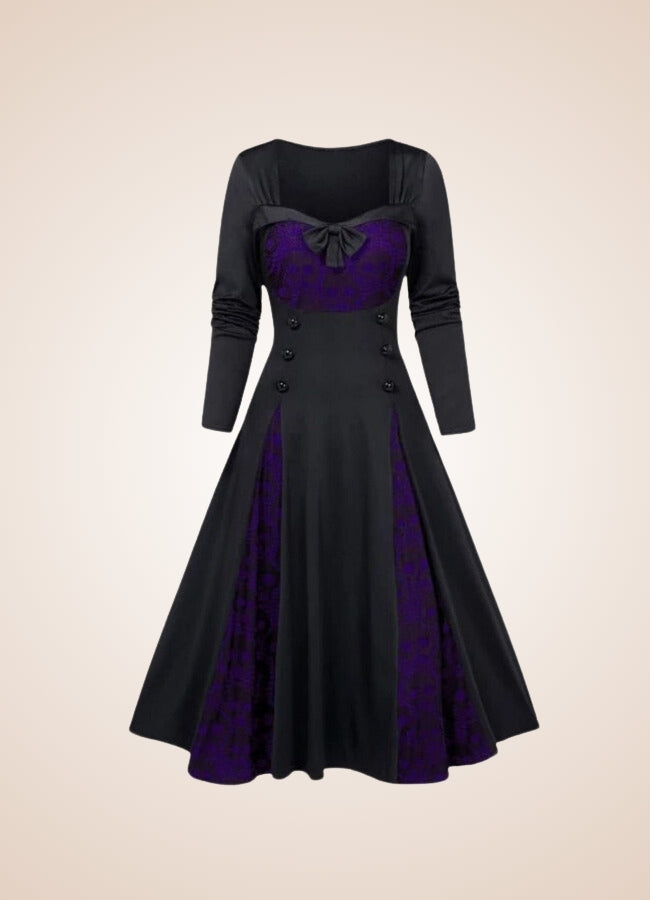 Gothic Skull Print Long Dress UK