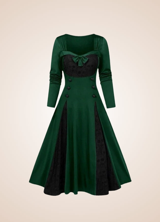 Gothic Skull Print Long Dress UK