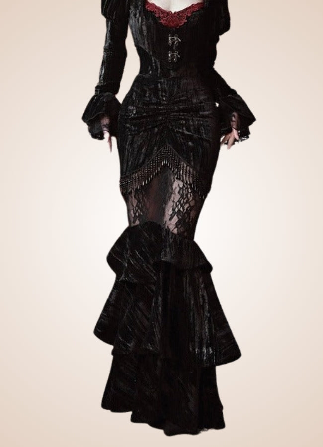 Gothic Steampunk Long Skirt UK
