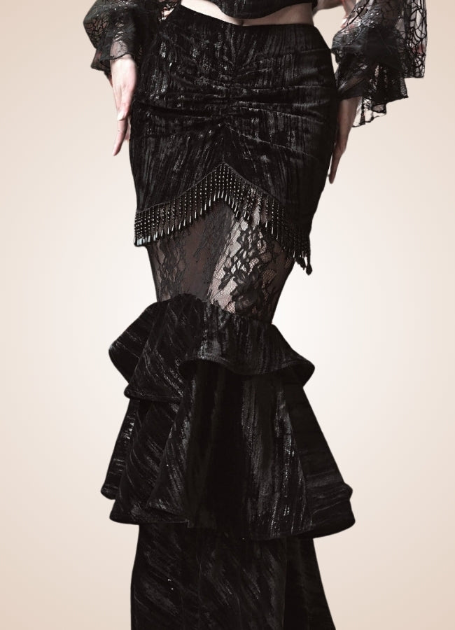 Gothic Steampunk Long Skirt UK