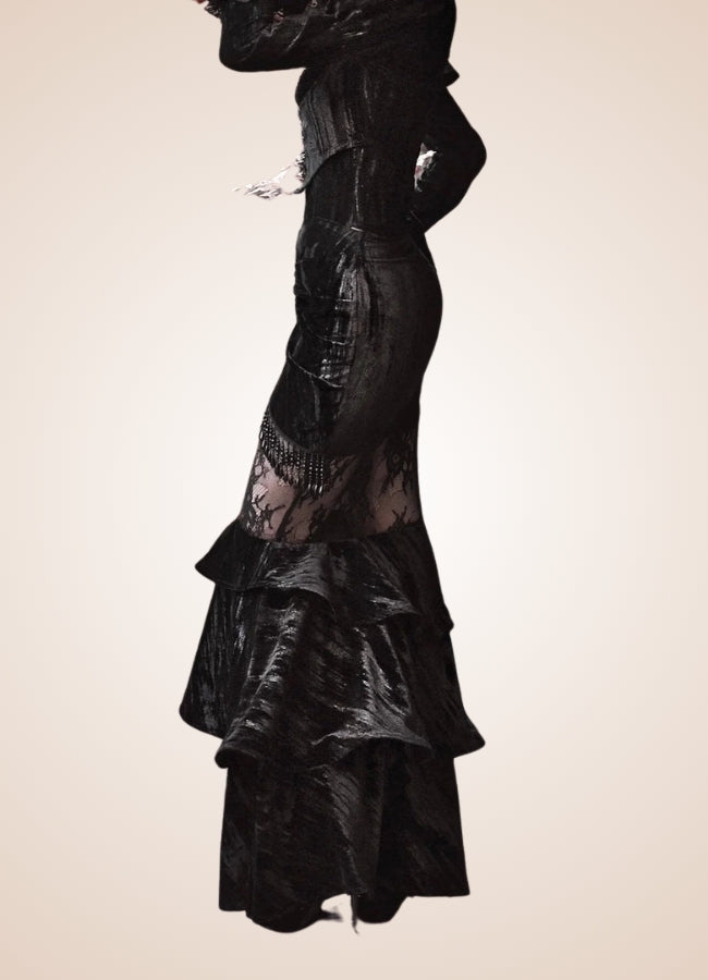 Gothic Steampunk Long Skirt UK