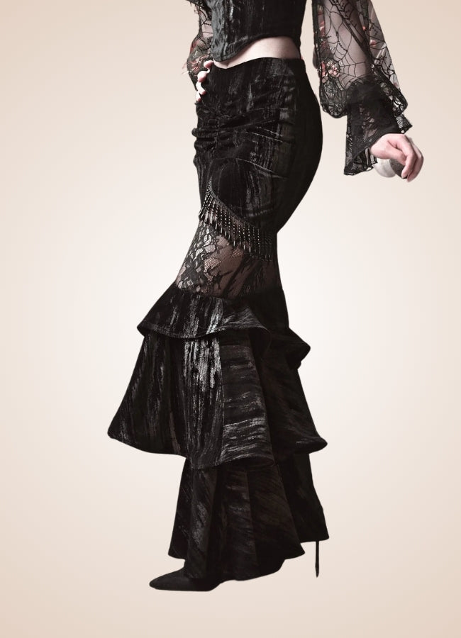 Gothic Steampunk Long Skirt UK