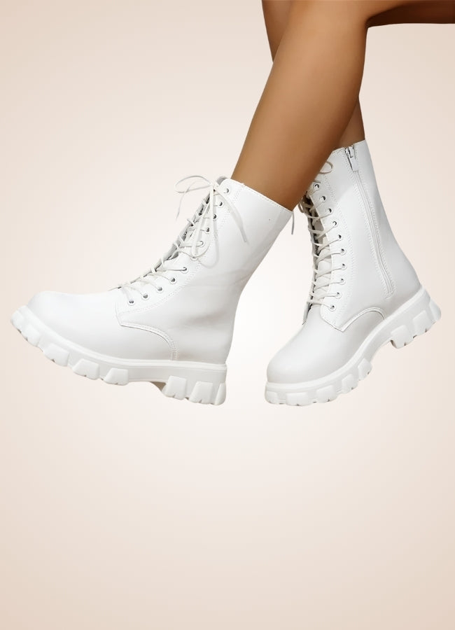 Gothic Steampunk Mid Calf Boots UK
