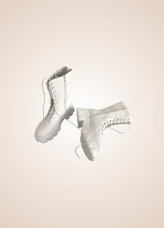 Gothic Steampunk Mid Calf Boots UK