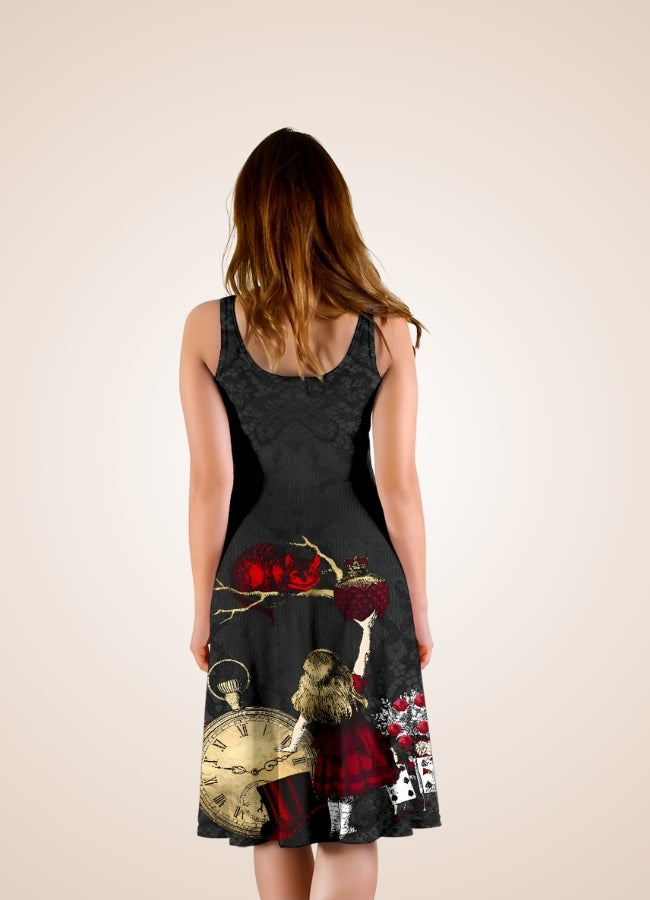 Gothic Steampunk Print Dress UK