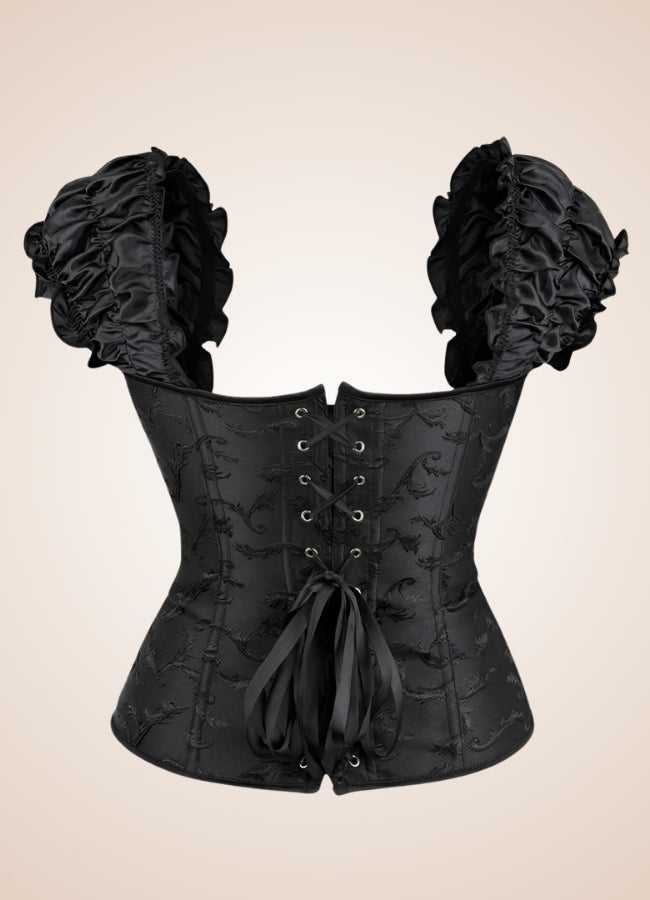 Gothic Steampunk Ruffled Corset UK