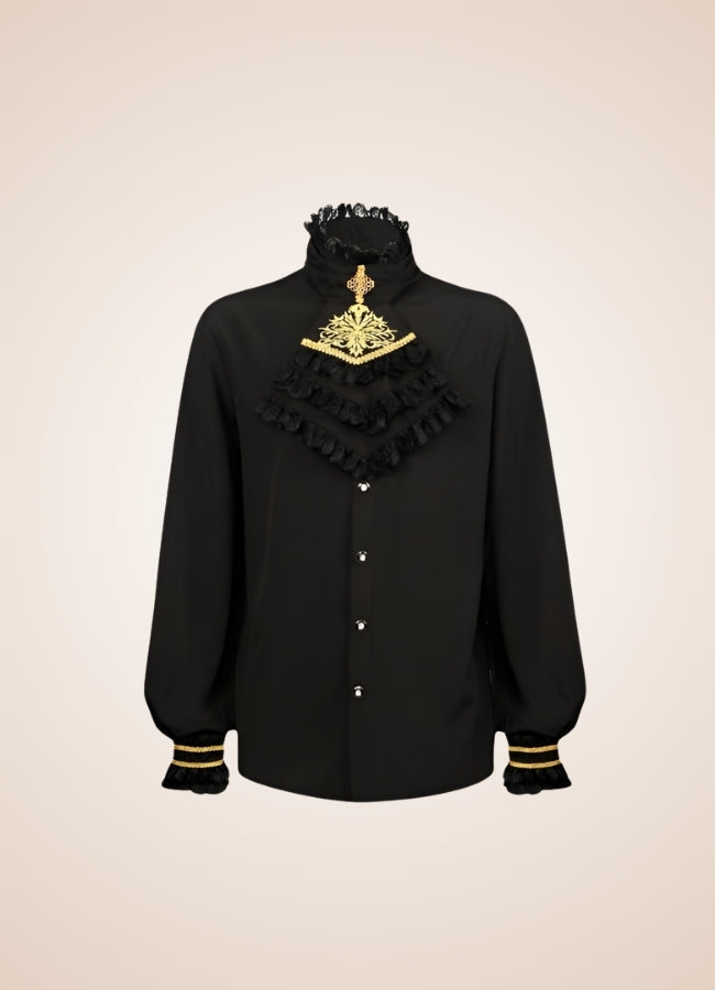 Gothic Vintage Black Shirt UK