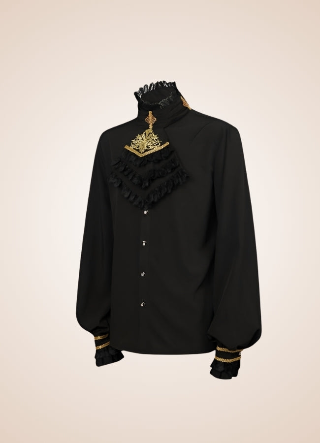 Gothic Vintage Black Shirt UK