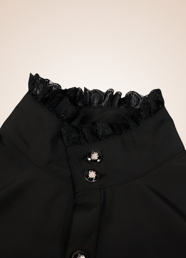 Gothic Vintage Black Shirt UK