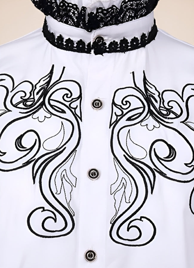 Gothic Vintage White Shirt UK