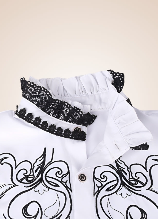 Gothic Vintage White Shirt UK