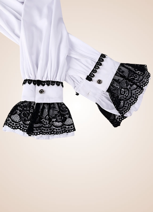Gothic Vintage White Shirt UK