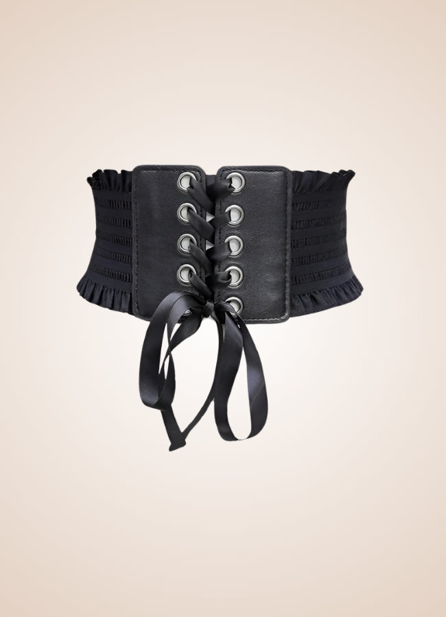 Gothic Wide Lace Up Belt UK