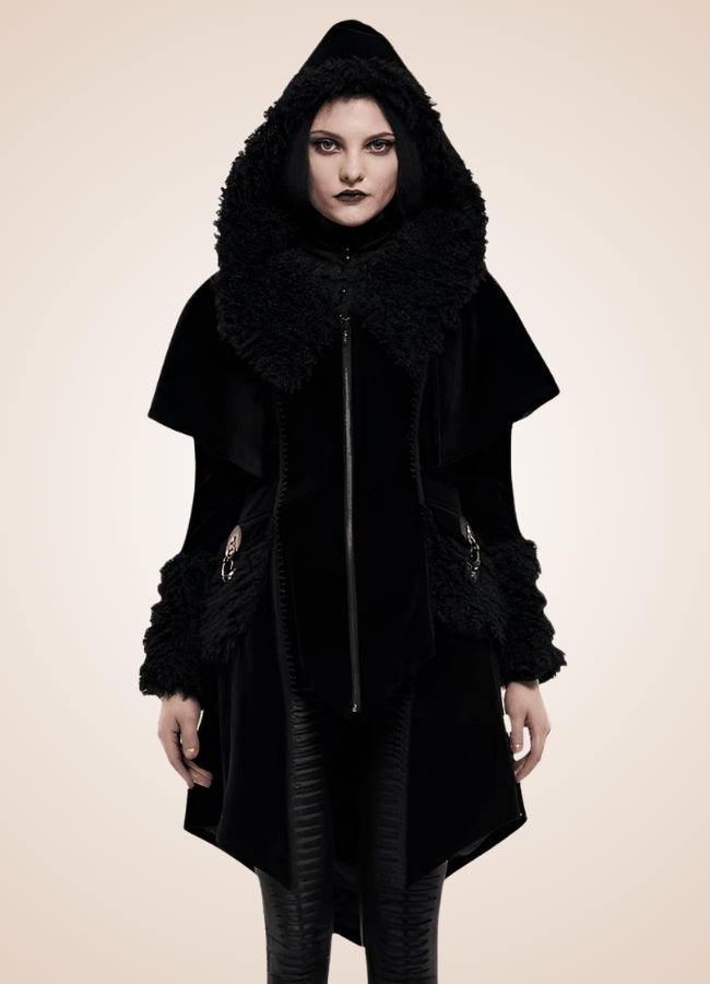 Gothic Zipper Hooded Jacket UK
