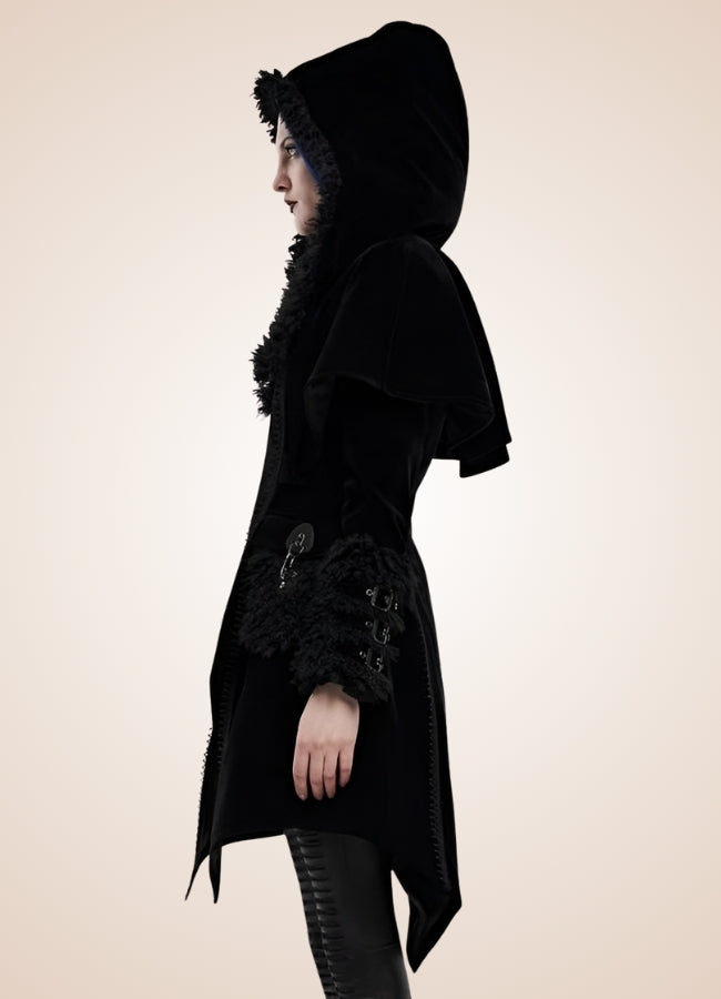 Gothic Zipper Hooded Jacket UK
