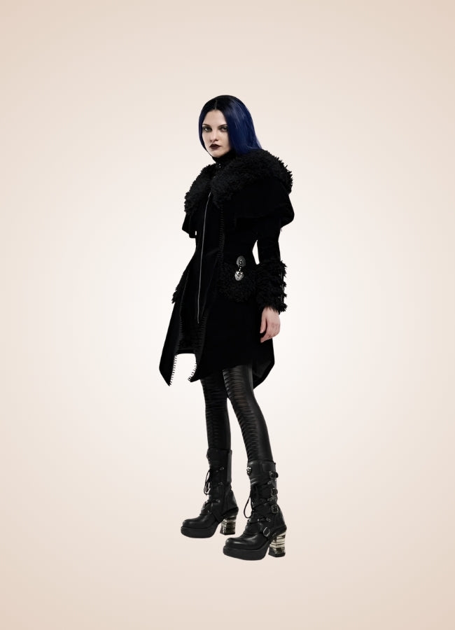 Gothic Zipper Hooded Jacket UK