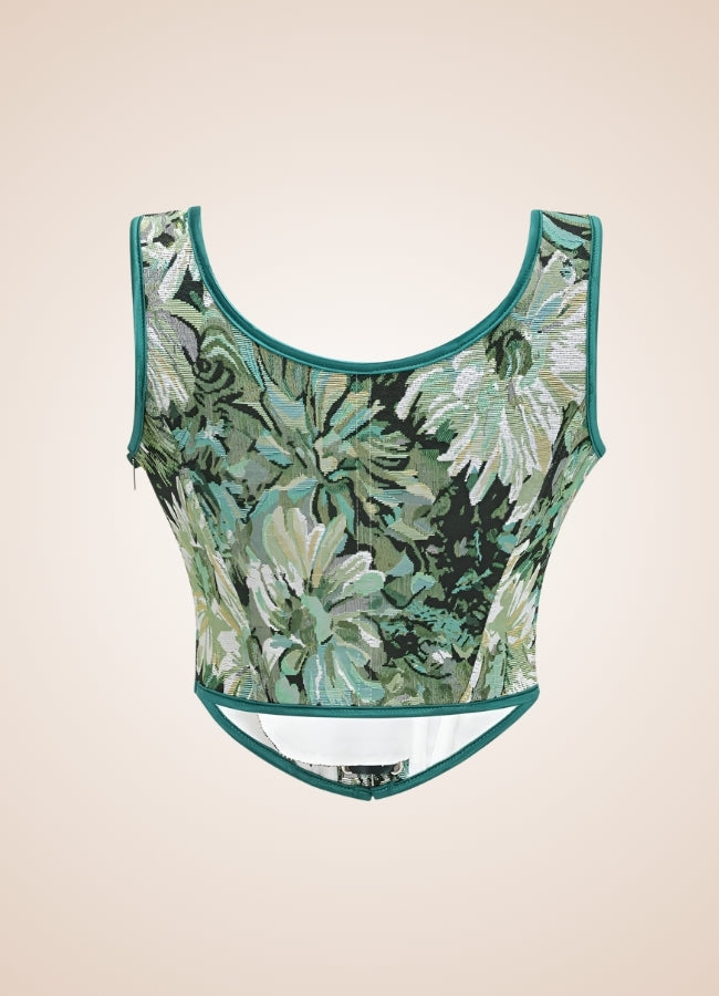 Green Renaissance Steampunk Corset UK