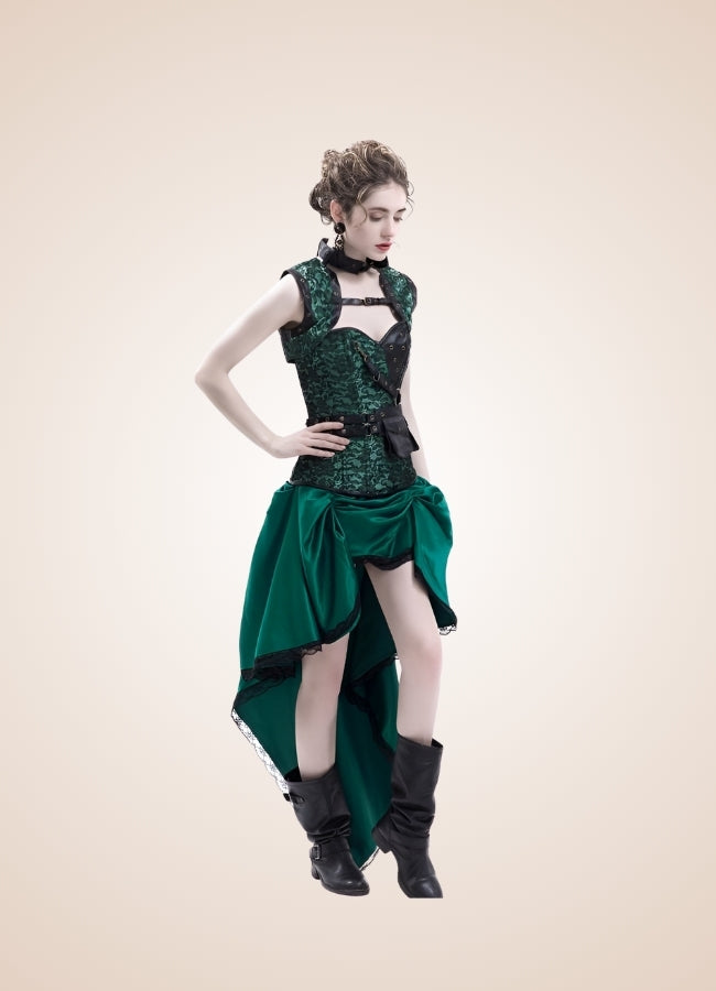 Green Steampunk Dress UK
