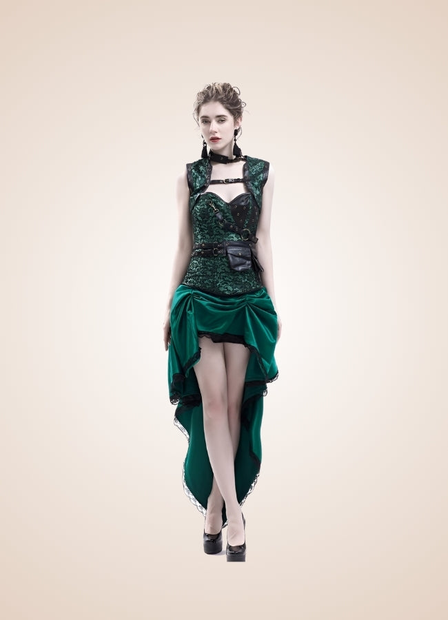 Green Steampunk Dress UK