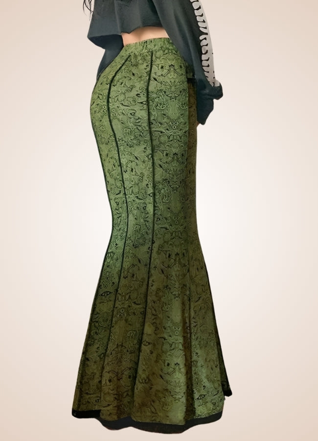 Green Steampunk Victorian Skirt UK