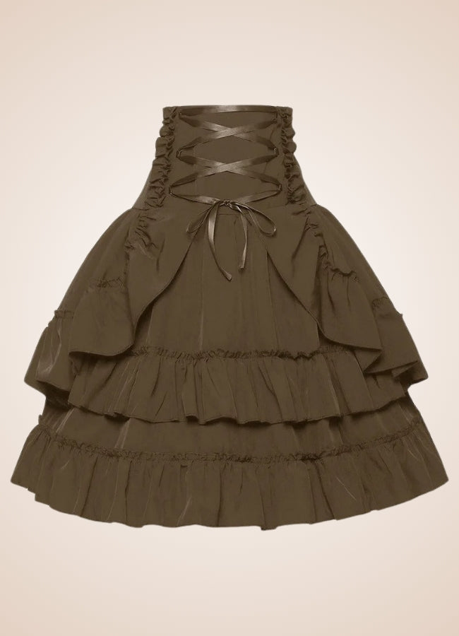 High Waisted Steampunk Skirt UK