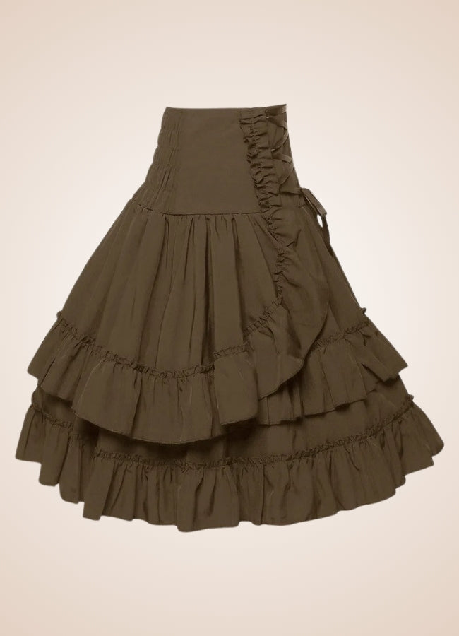 High Waisted Steampunk Skirt UK