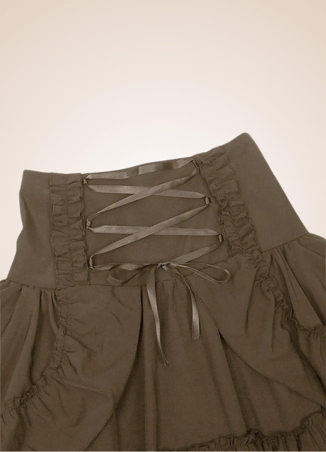 High Waisted Steampunk Skirt UK