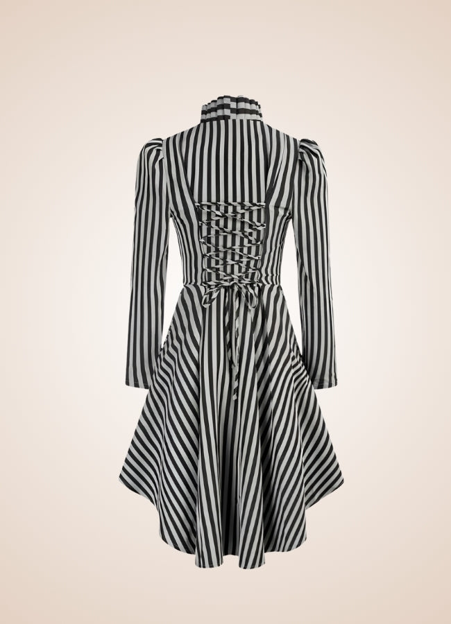 Ladies Steampunk Stiped Coat UK