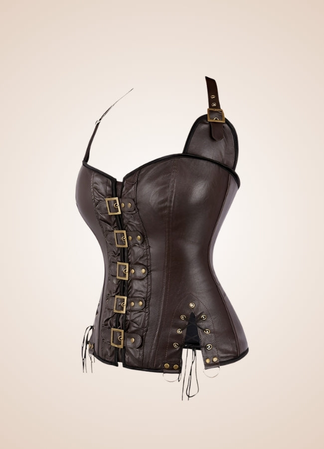 Leather And Straps Steampunk Corset UK