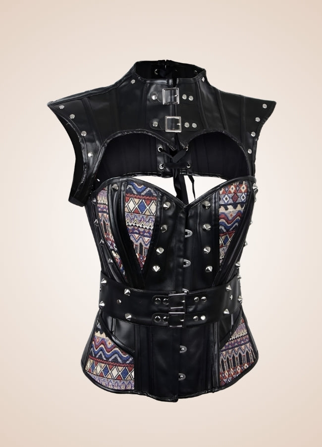 Leather Arm Steampunk Bustier UK