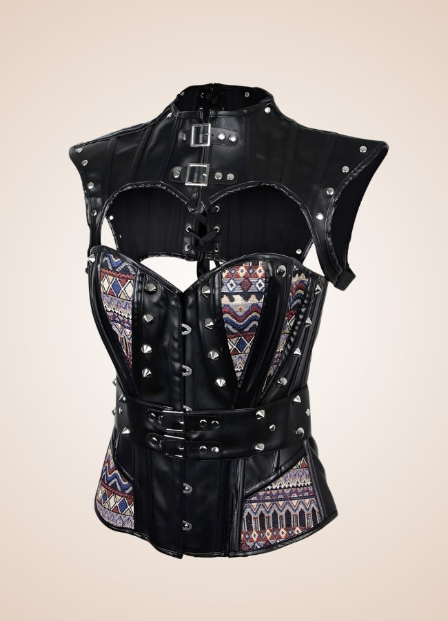 Leather Arm Steampunk Bustier UK