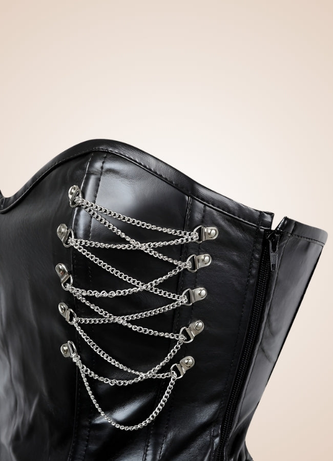 Leather Goth Steampunk Corset UK