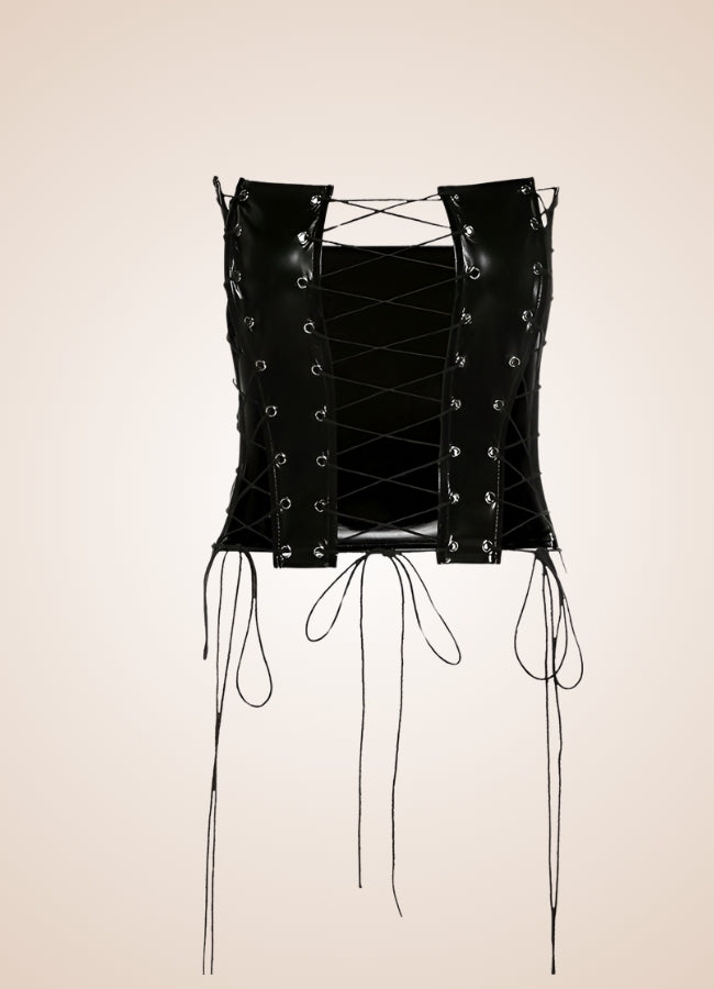 Leather Twist Steampunk Corset UK