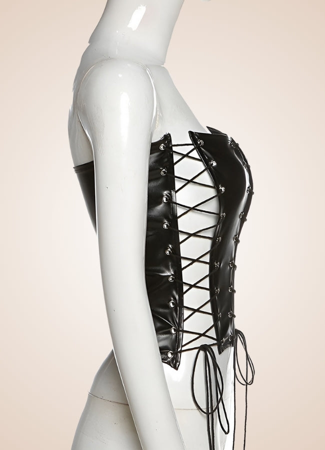 Leather Twist Steampunk Corset UK