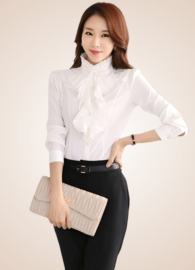 Long Sleeve Victorian Ruffled Shirt UK